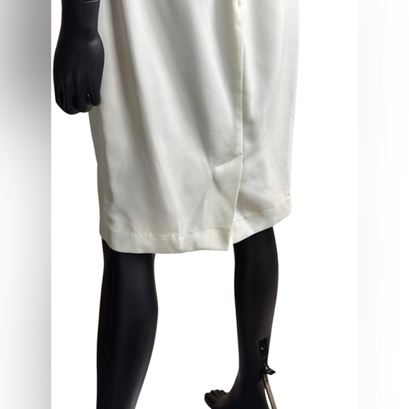 VINTAGE ALEX EVENINGS SIZE 8 PETITE cream  FORMAL DRESS SLEEVELESS EVENT - Picture 6 of 16